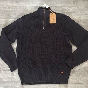 NWT Weatherproof Vintage Men’s navy Long Sleeve Collared Shirt sweater